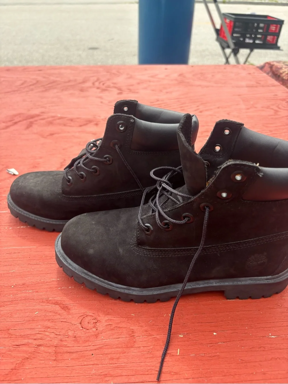 Timberland Men's Black Lace-Up Work Boots  size6.5